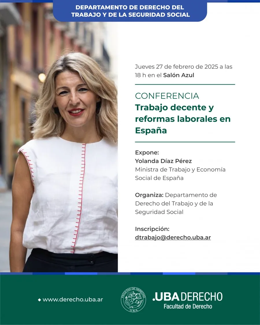 Conferencia Yolanda Díaz Pérez Conferencia Yolanda Díaz Pérez